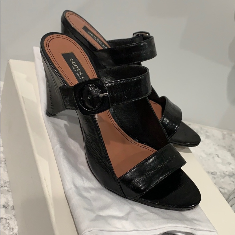 Derek Lam - black eel Petri Sandal